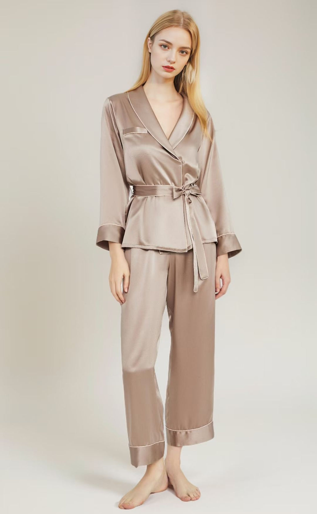 Jinlure 100% Silk Pyjama Set Long Sleeve