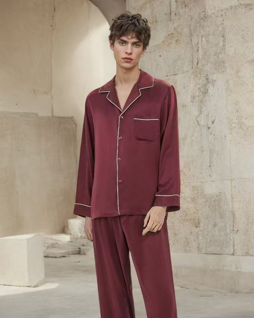 Celestial Nights – 100% Mulberry Silk Full-Length Pyjama Set
