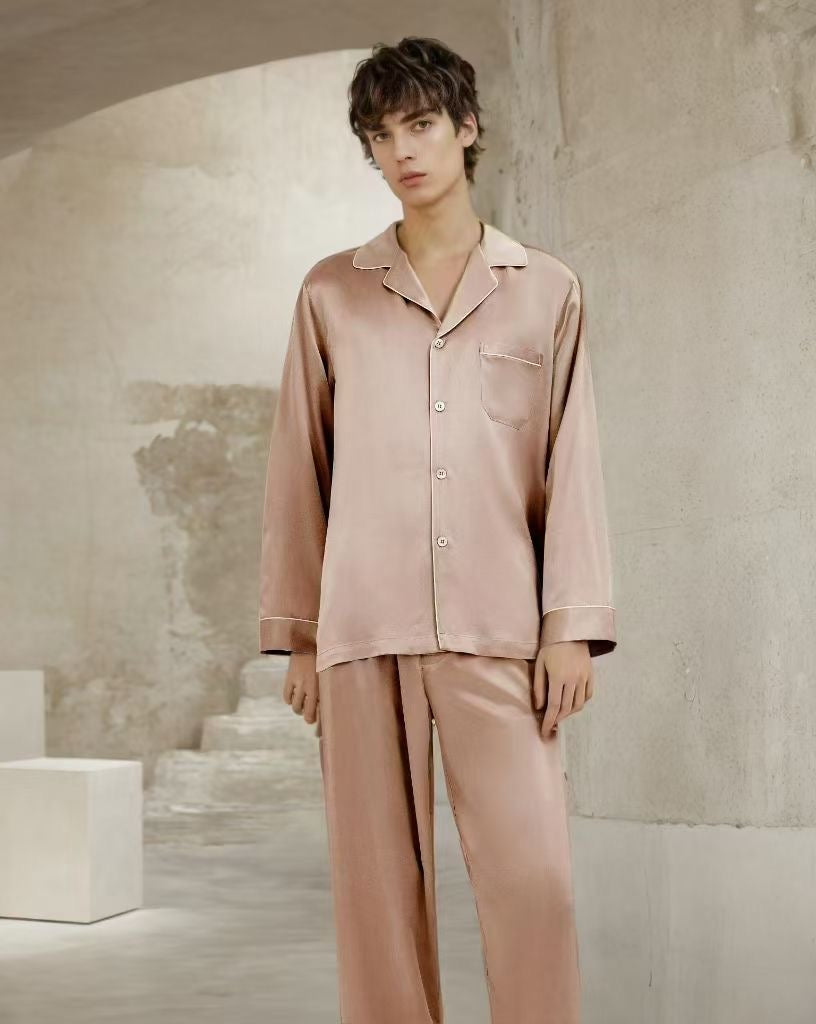 Celestial Nights – 100% Mulberry Silk Full-Length Pyjama Set