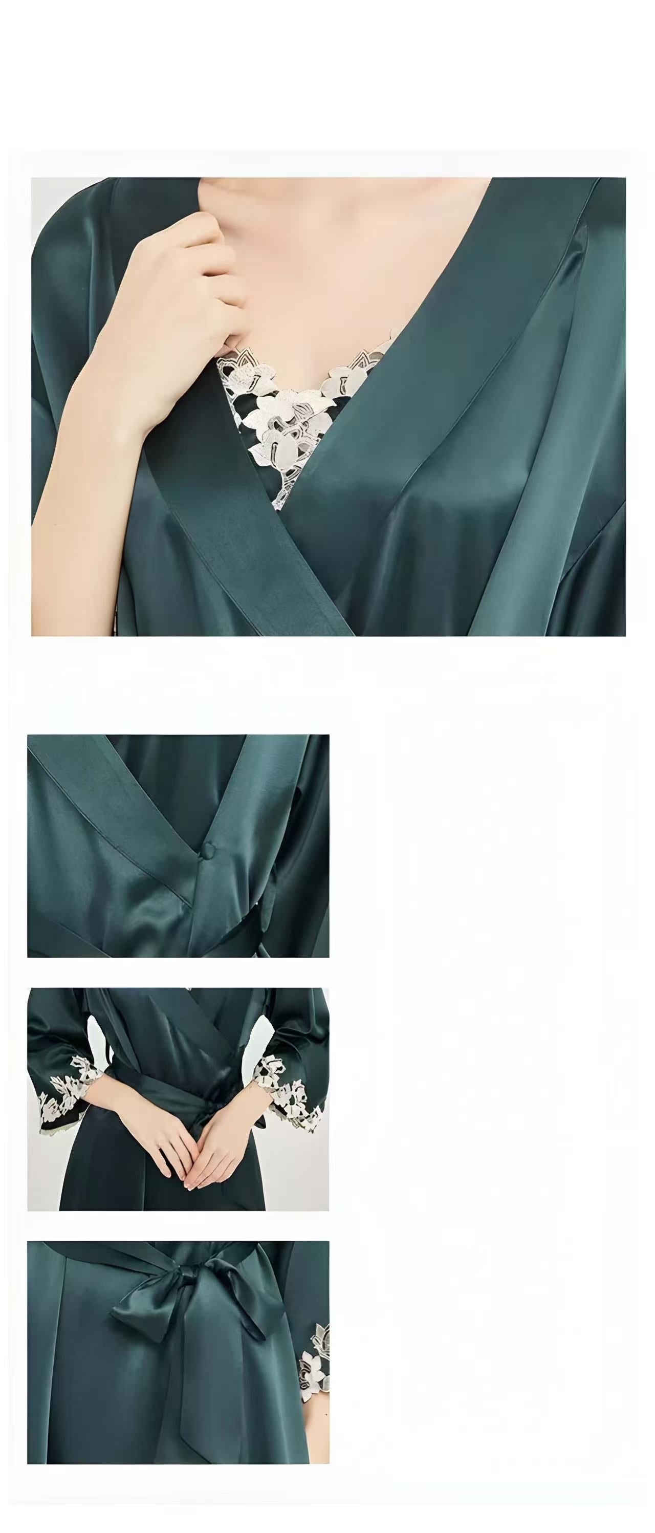 The Silk Lace Robe Set